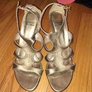 NWOT Stuart Weitzman Bronze Heels